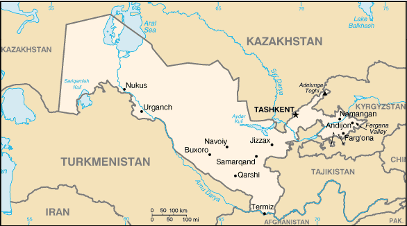 Uzbekistan Map